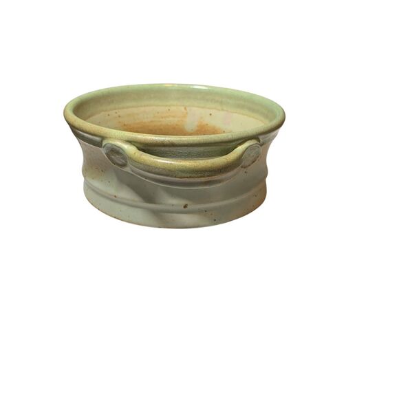 Dust of the Earth Pottery Maine Stoneware Bowl Green Tones Coastal Small Handle - Picture 4 of 7